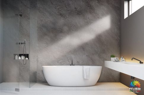 Aj v kúpelni si nájde miesto kvalitná dekoratívna omietka s patričnou, vodeodolnou, úpravou